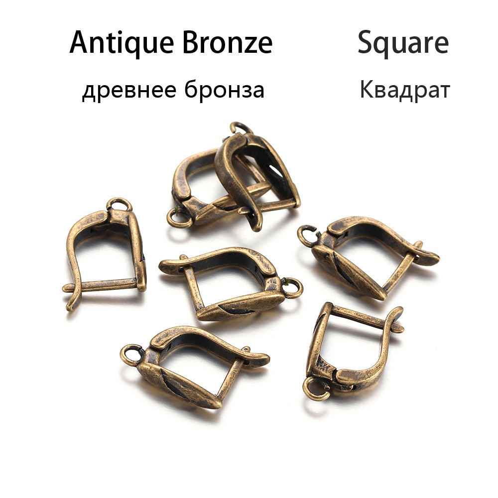 Crochets de boucles d'oreilles à levier français à boucle ouverte, 6 à 12 pièces