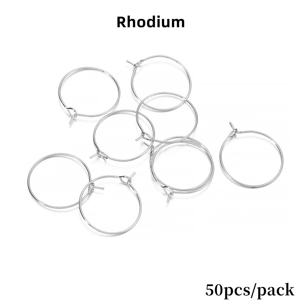 Boucles d'oreilles créoles suspendues à grand cercle de 20 à 40 mm, 10 à 50 pièces