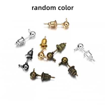Épingles de base pour boucles d'oreilles à tige de 3 à 6 mm, 20 à 50 pièces