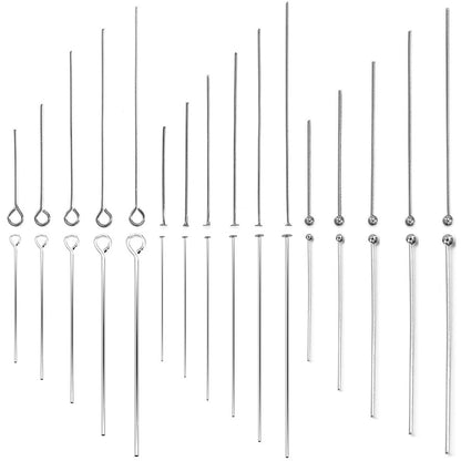 Stainless Steel Headpins, 100pcs