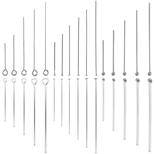 Stainless Steel Headpins, 100pcs