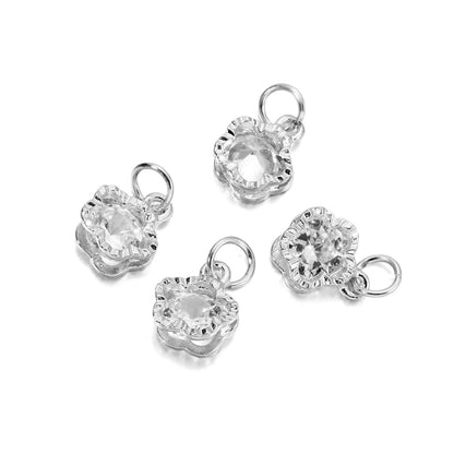 Breloques cœurs en strass, 10 pièces