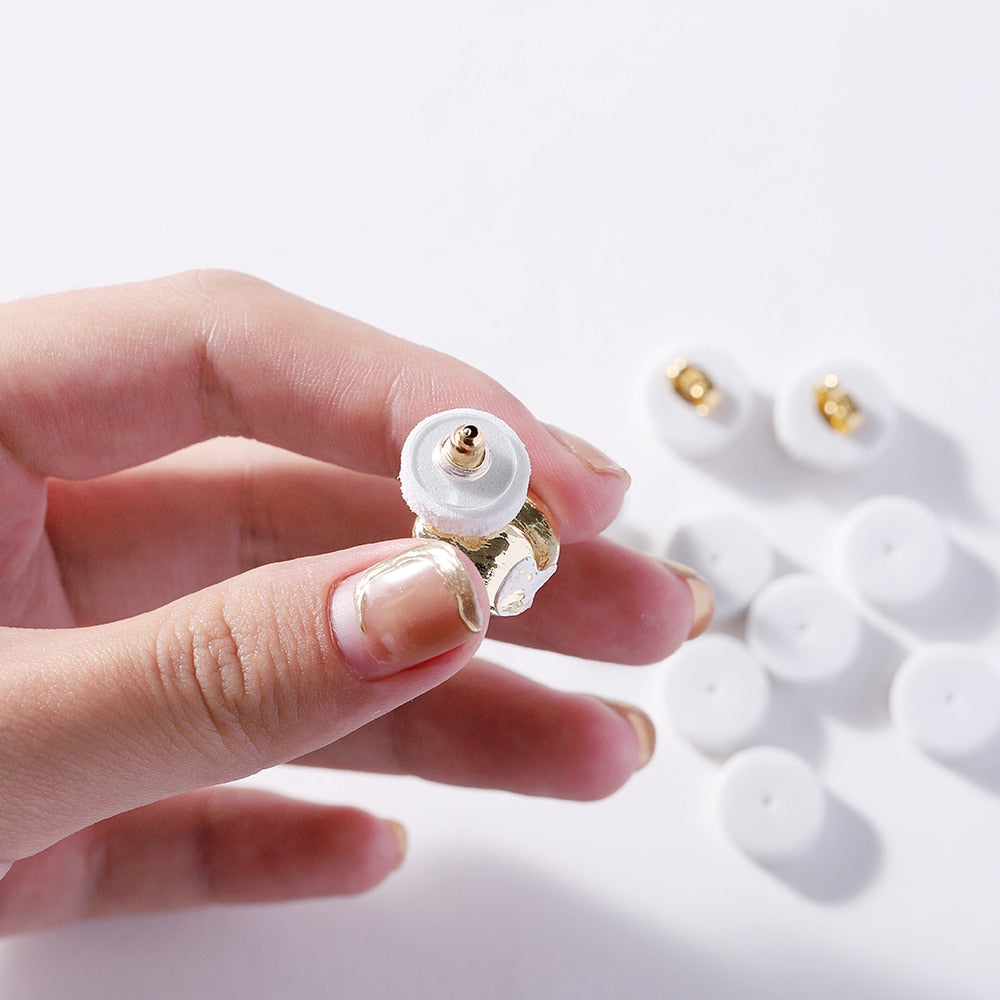 Carte de Boucles d'Oreilles Anti-Poussée 12mm, 200-500pcs