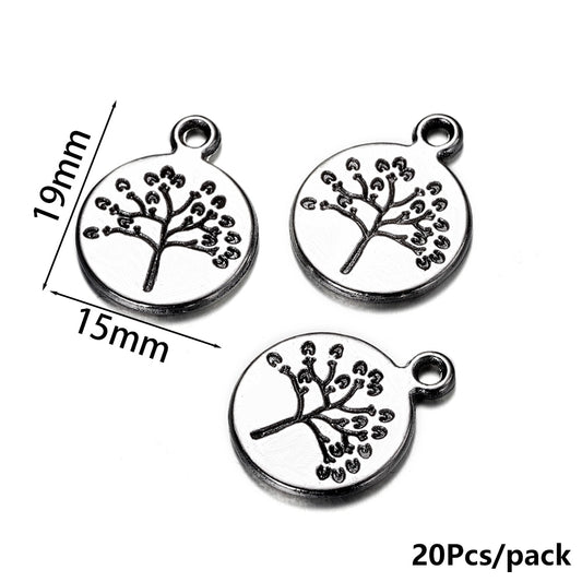 Mixed Plant Tree Pendants, 10-20Pcs