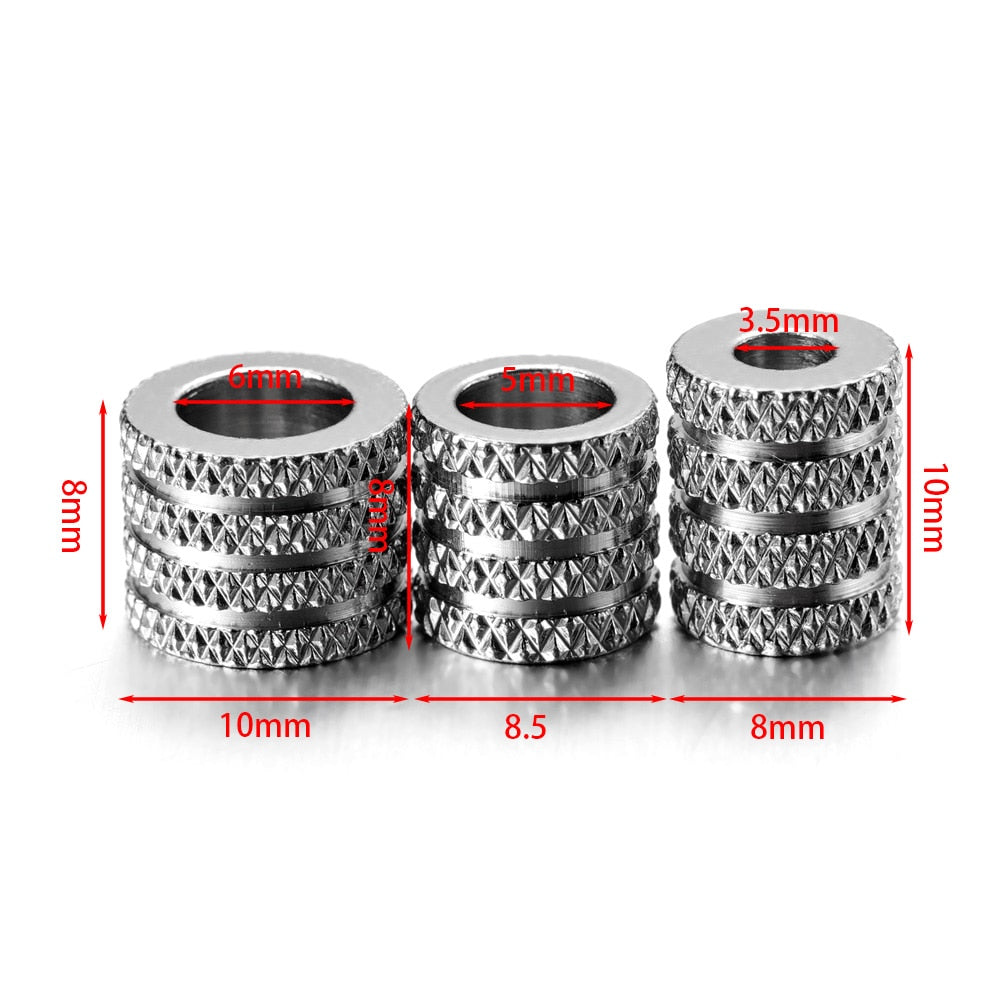 Perles d'espacement en acier inoxydable à grand trou
