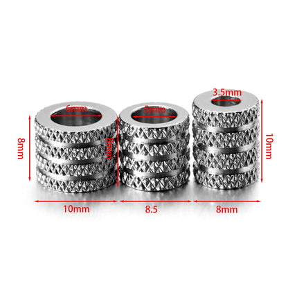 Perles d'espacement en acier inoxydable à grand trou