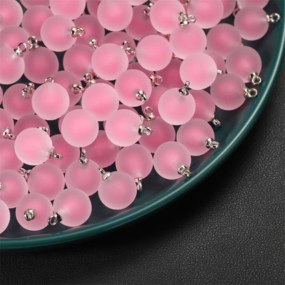 Mattierter runder Charms-Anhänger aus Harz