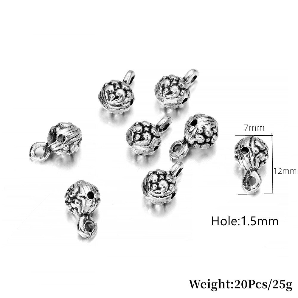 Antike Verbindungsclip-Bügelperlen, 20 Stück/Menge