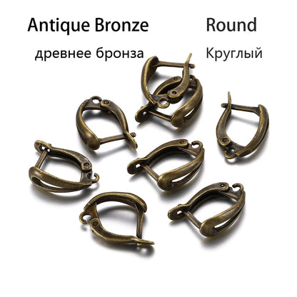 Crochets de boucles d'oreilles à levier français à boucle ouverte, 6 à 12 pièces