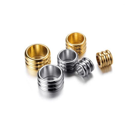 Big Hole Steel Spacers Beads 3-6mm, 20pcs