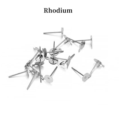 6-12 mm Stud Earring Blank Base, 200pcs