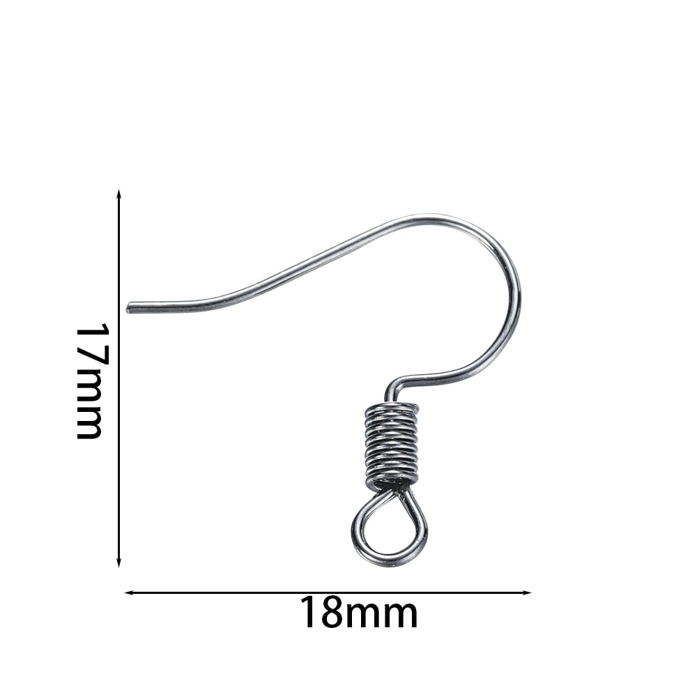 Crochets de boucles d'oreilles simples en métal, 100 pièces