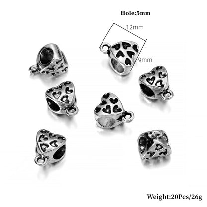 Antike Verbindungsclip-Bügelperlen, 20 Stück/Menge