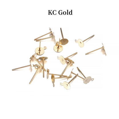 6-12 mm Stud Earring Blank Base, 200pcs