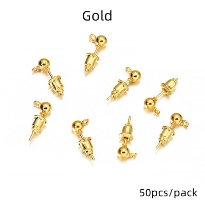 Épingles de base pour boucles d'oreilles à tige de 3 à 6 mm, 20 à 50 pièces