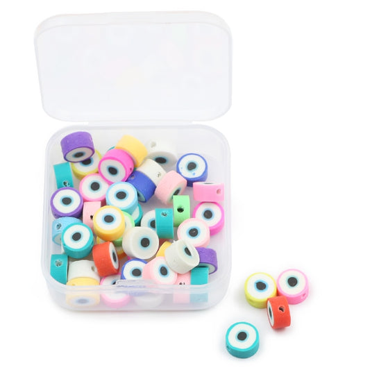 50pcs Eye Design Polymer Clay Beads DIY Kit