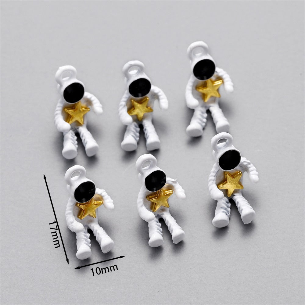Astronauten-Anhänger aus Metalllegierung, 10 Stück