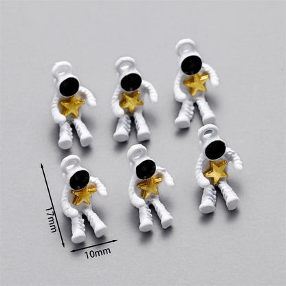 Astronauten-Anhänger aus Metalllegierung, 10 Stück