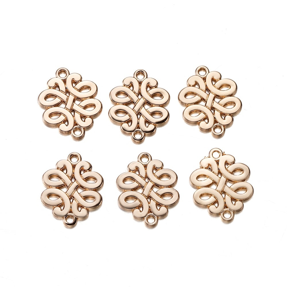 Noeud papillon à Double trou en alliage, pendentifs étoiles en alliage, 5 pièces