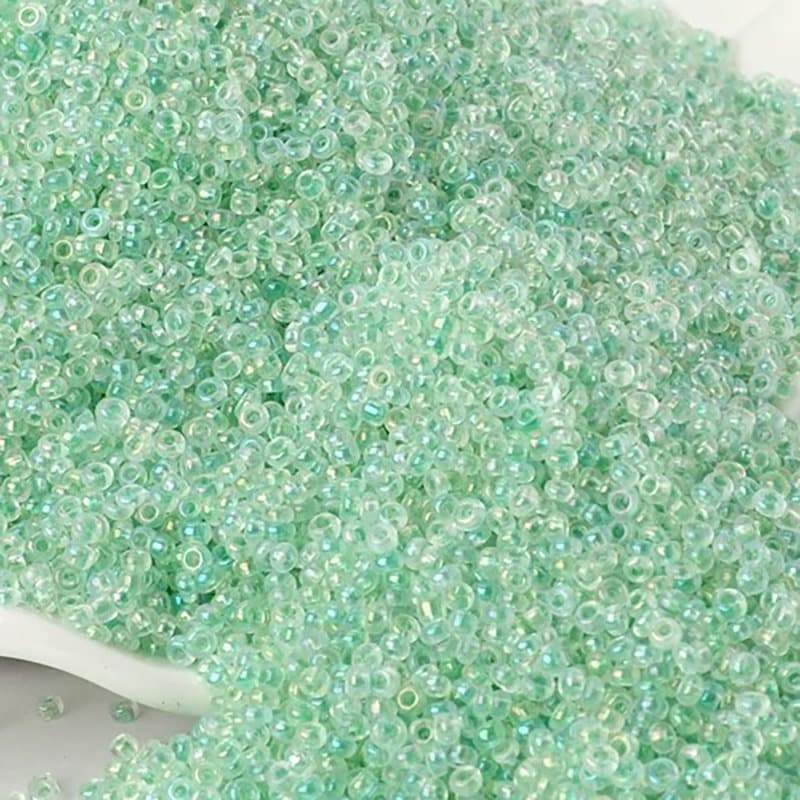 AB green seed Translucent Miyuki Delica seed beads, 2mm 12/0 preciosa japanese small glass beads, Iridescent Austria round beads, 1000pcs 