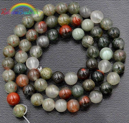 African Bloodstone Round Beads, size 6-12mm, 15.5'' inch strand 