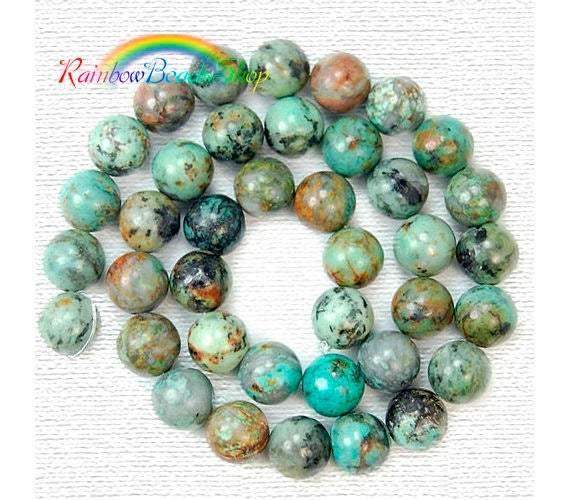 African Blue Turquoise Beads, Blue Beads, Blue Gemstone Beads, Stone Beads, Round Natural Beads,  4mm 6mm 8mm 10mm 12mm 