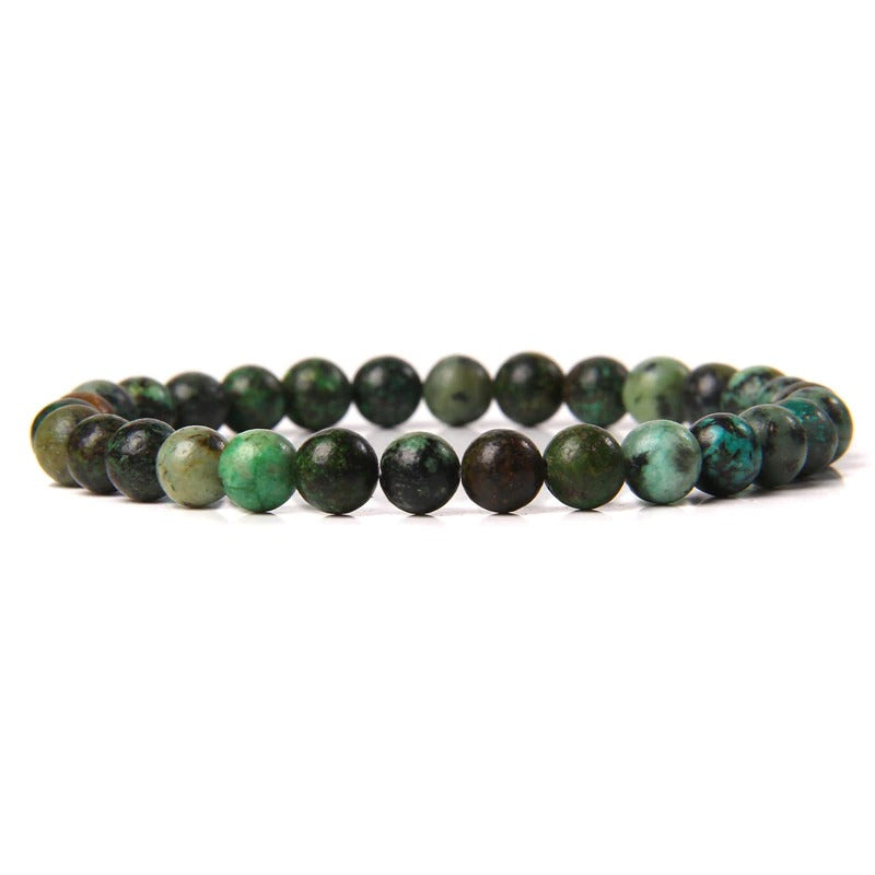 Stretch-Armband mit afrikanischen Türkis-Edelsteinen, 4–12 mm