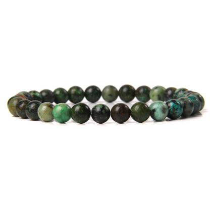 Stretch-Armband mit afrikanischen Türkis-Edelsteinen, 4–12 mm