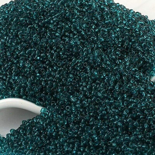 Blue Tiny Transparen japanese seed beads, 2mm 12/0  toho Miyuki Delica small glass beads, Austria round beads, Clear, 1000 pcs 