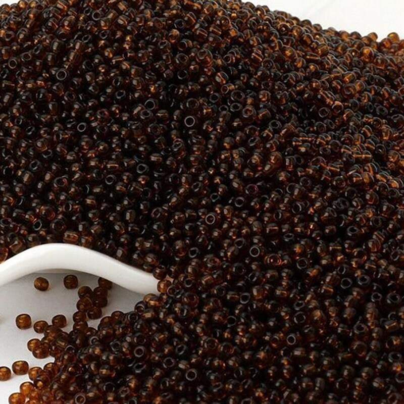 Brown Transparent Miyuki Delica seed beads, 2mm 12/0 preciosa japanese small glass beads, Iridescent Austria round beads, 1000pcs 