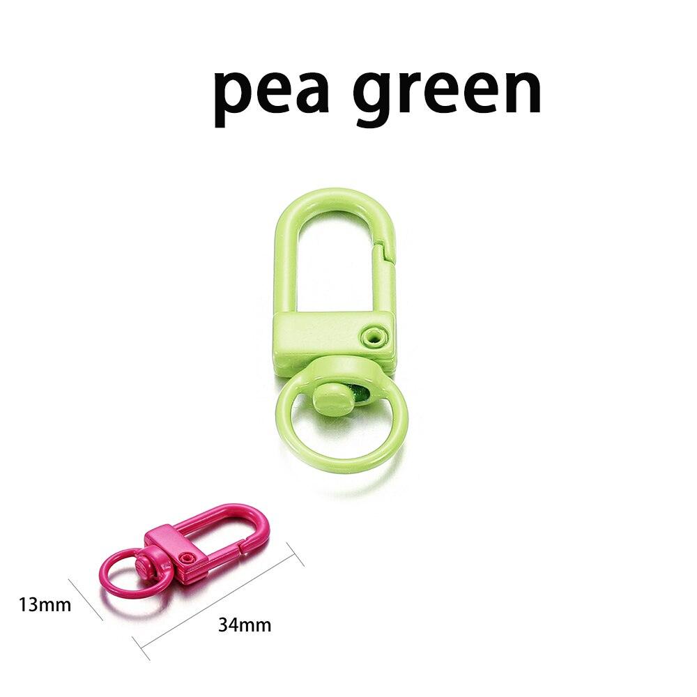 Buckle Key Ring Clasps, Mixed Color 