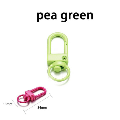 Buckle Key Ring Clasps, Mixed Color 