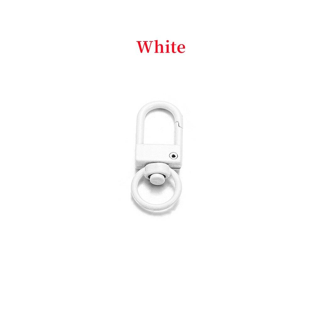 Buckle Key Ring Clasps, Mixed Color 