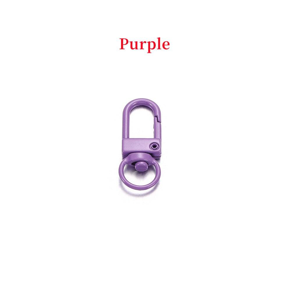 Buckle Key Ring Clasps, Mixed Color 
