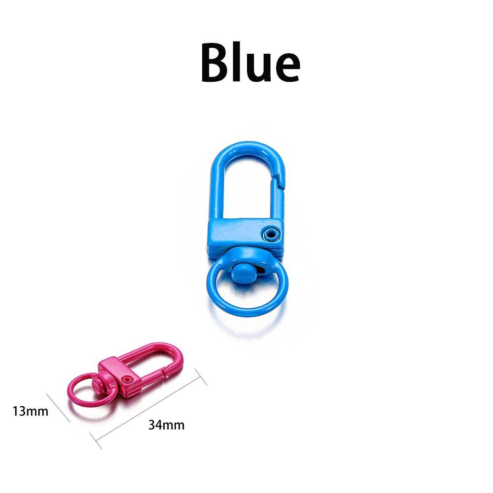 Buckle Key Ring Clasps, Mixed Color 