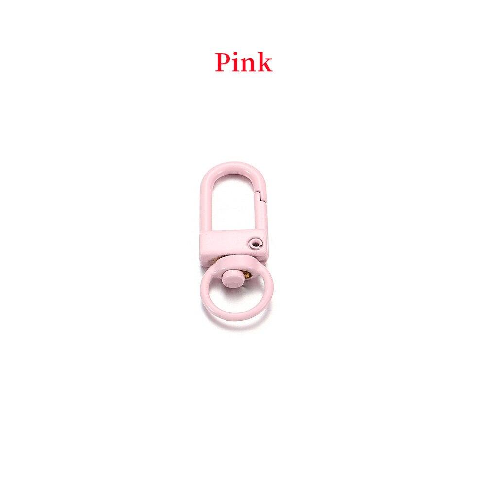 Buckle Key Ring Clasps, Mixed Color 
