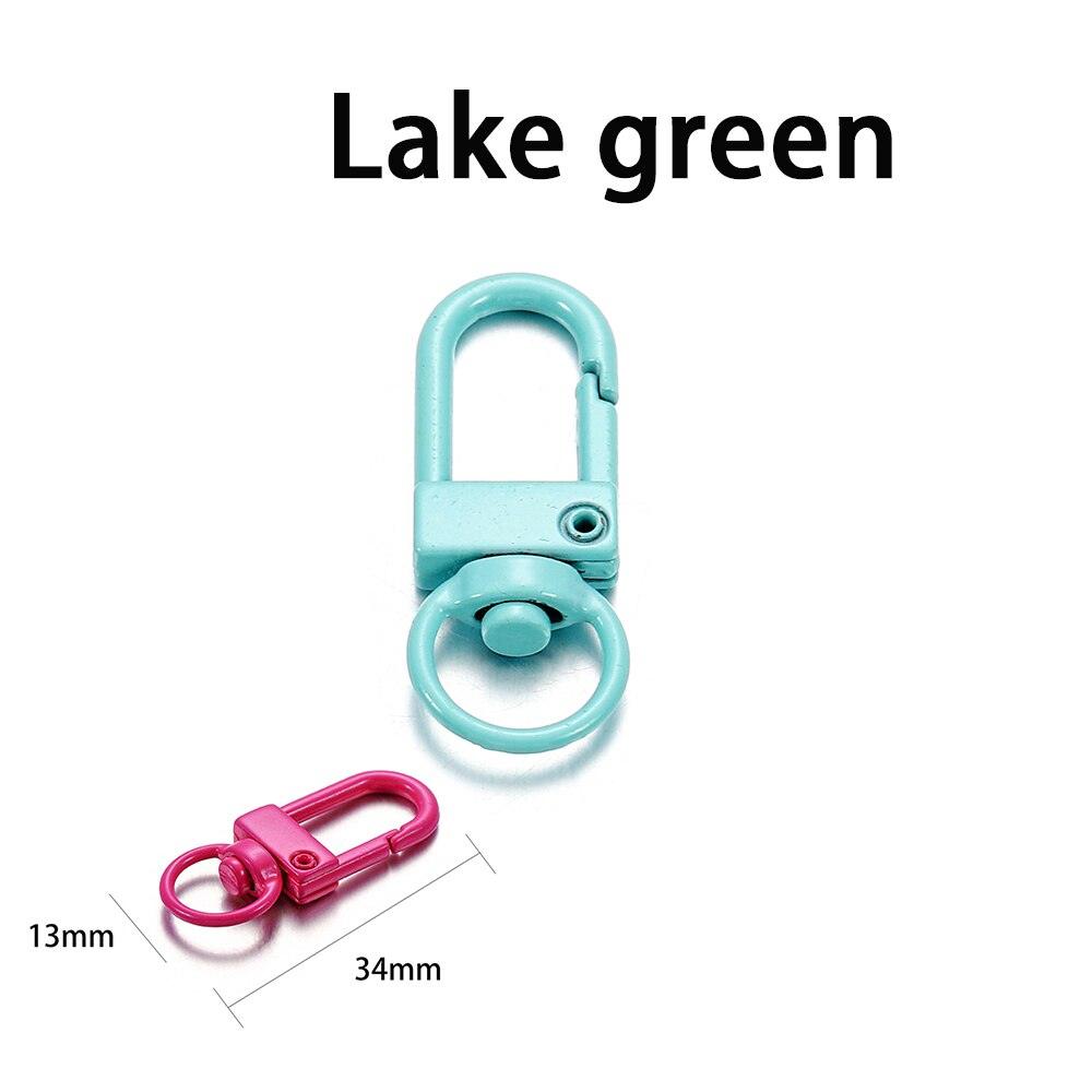 Buckle Key Ring Clasps, Mixed Color 