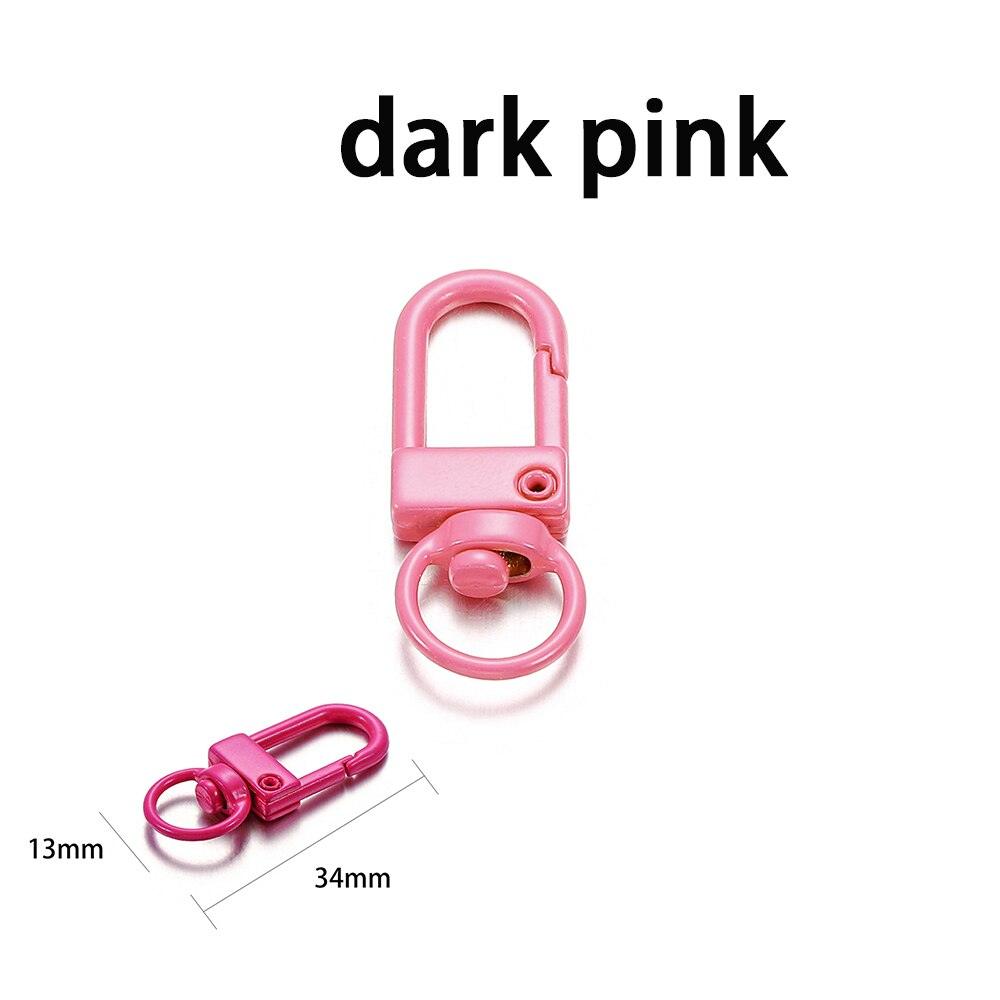 Buckle Key Ring Clasps, Mixed Color 