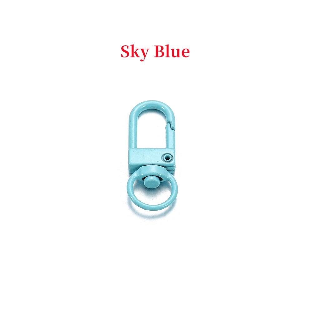 Buckle Key Ring Clasps, Mixed Color 