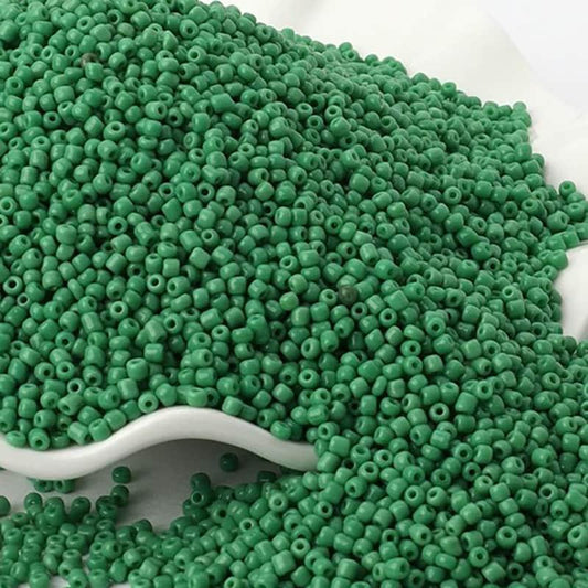 Dark Green Opaque japanese seed beads, 2mm 12/0 Miyuki Delica small glassa Austria round beads, 1000pcs 