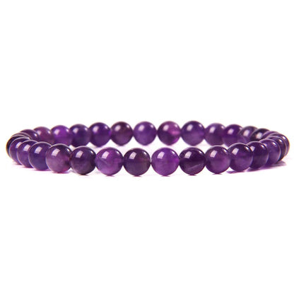 Bracelet extensible avec pierres précieuses améthyste 4-12 mm