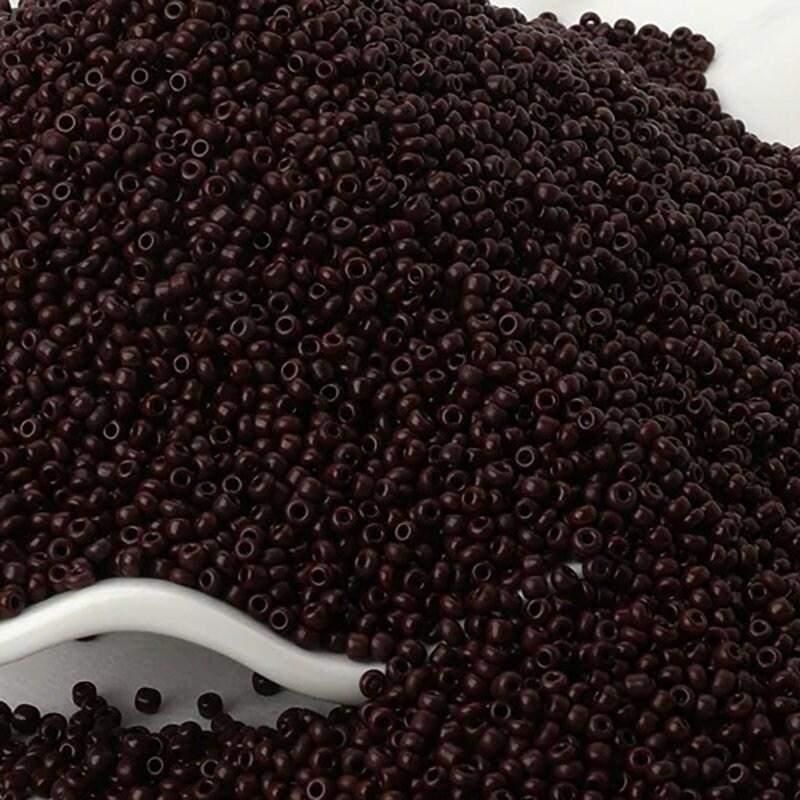 Deep Brown Opaque japanese seed beads, 2mm 12/0 Miyuki Delica small glass Austria round beads, 1000pcs 