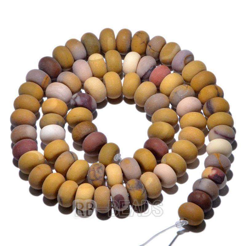 gem semiprecious Natural Rondelle Disk Moukaite Beads, Smooth Matte and Faceted Stone Beads,  Loose 4x6mm 5x8mm Jewelry beads, 15.5'' strand 