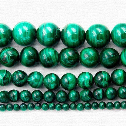Grade AAA Natural Malachite Beads, Loose Gemstone, 4-12mm, 15.5'' strand 