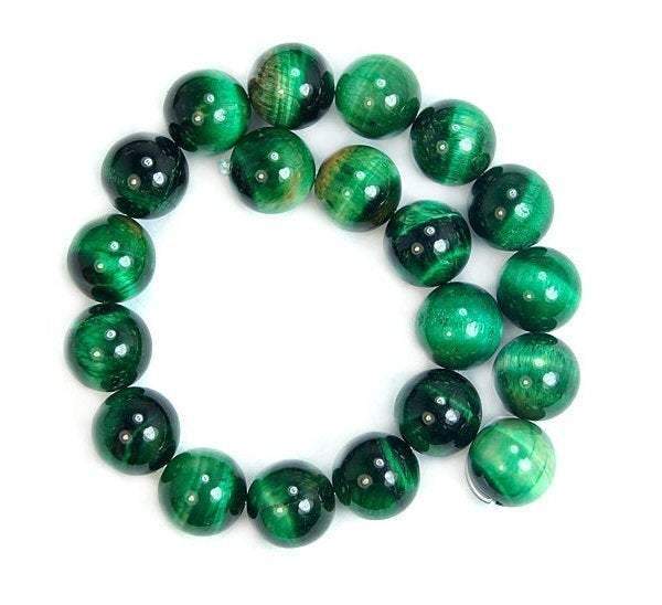 Green Tiger Eye Gemstone Beads, 6mm 8mm 10mm 12mm beads, Round Jewelry Natural Stone Beads 