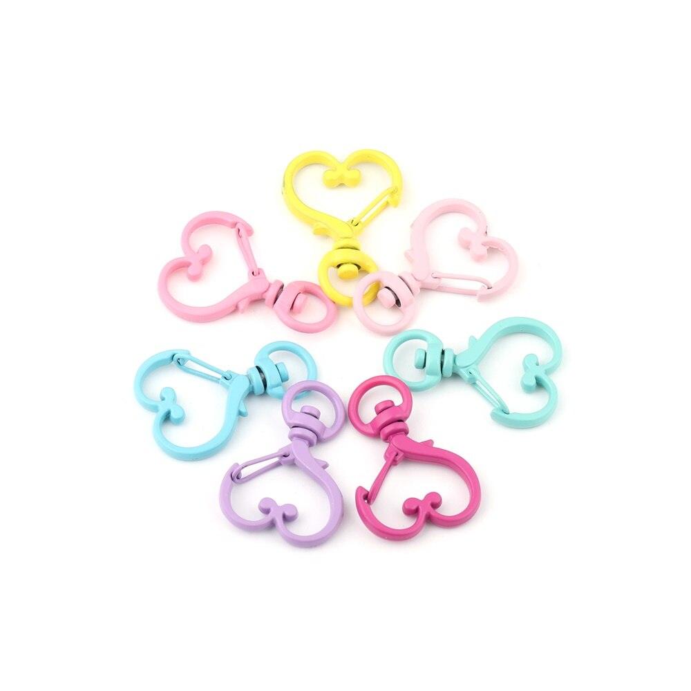 Heart Lobster Clasps, Key Rings 