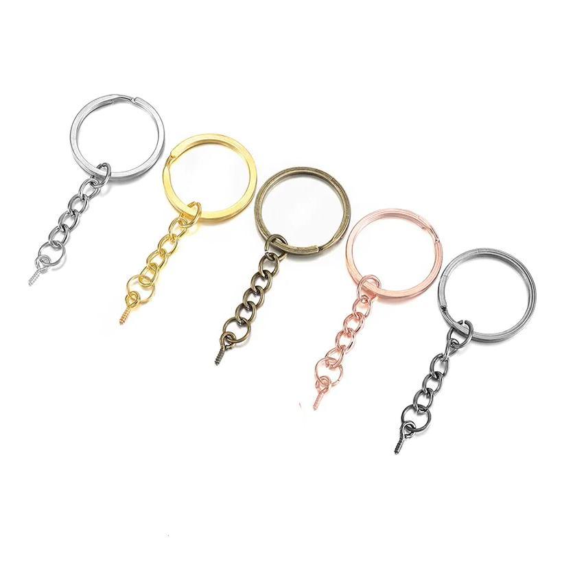 Key Ring With Eye Screws with Key Chain, 10/20pcs 