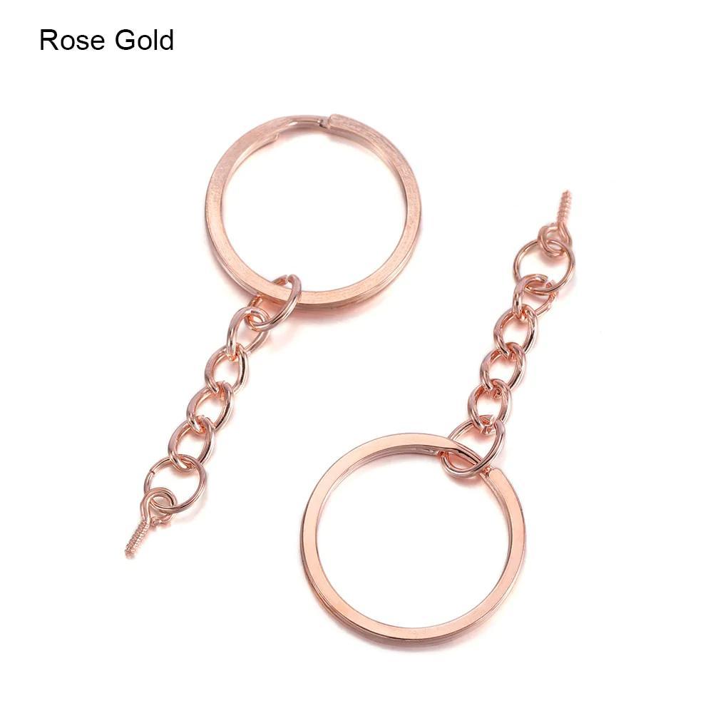 Key Ring With Eye Screws with Key Chain, 10/20pcs 