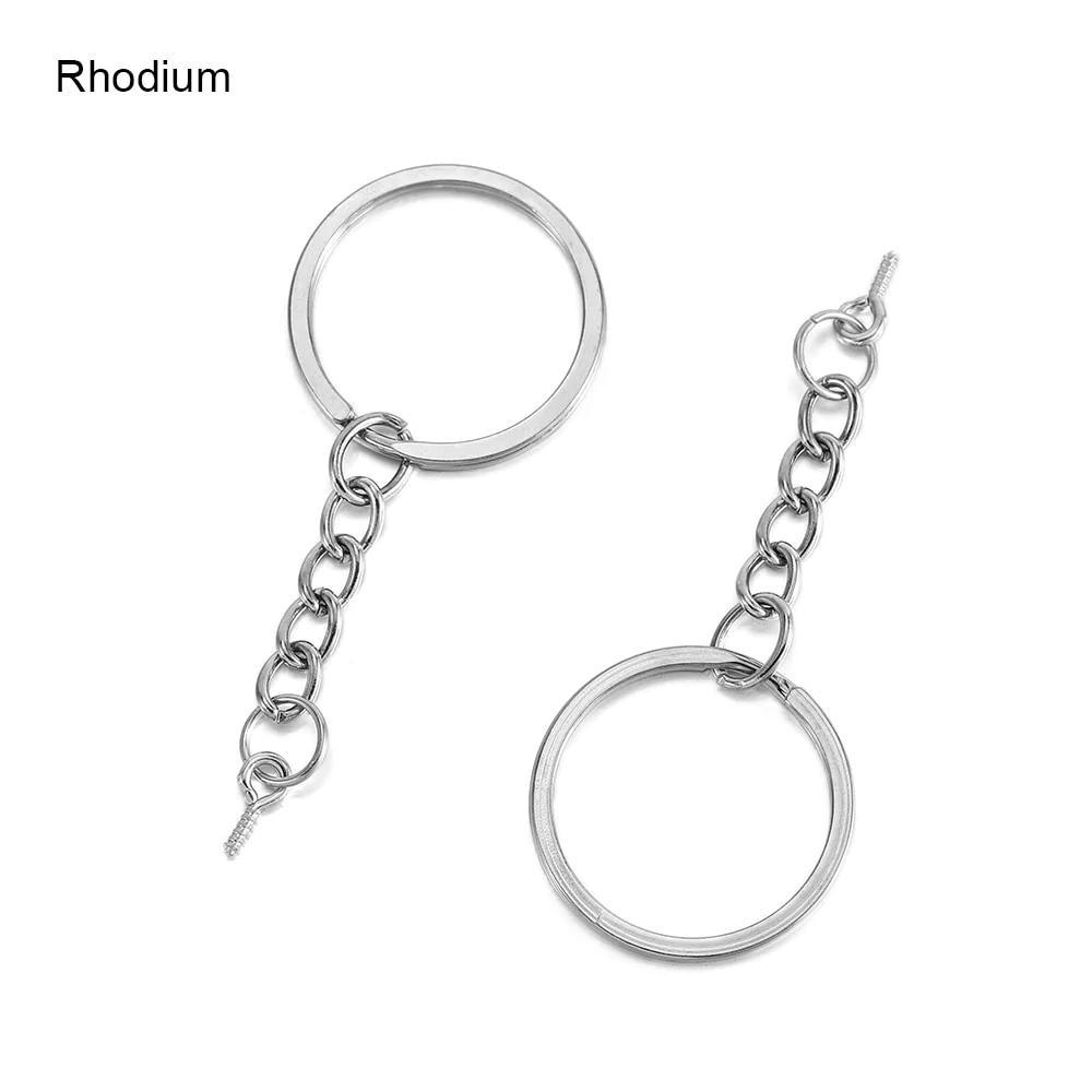 Key Ring With Eye Screws with Key Chain, 10/20pcs 