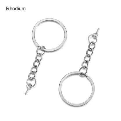Key Ring With Eye Screws with Key Chain, 10/20pcs 